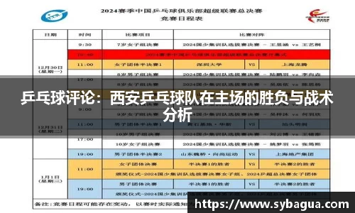 乒乓球评论：西安乒乓球队在主场的胜负与战术分析